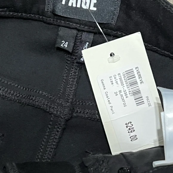 NWT$249 PAIGE Gemma Coated High Waist Cigarette Jeans SIZE 24